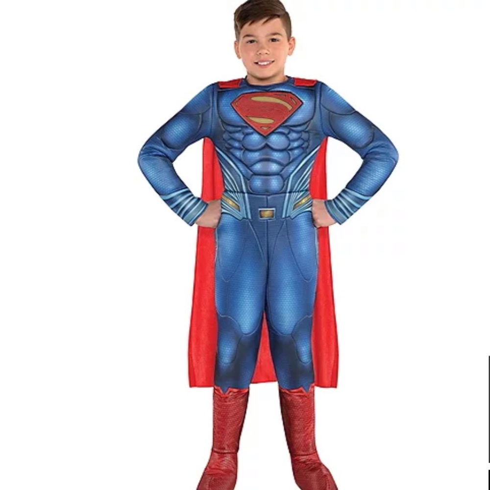 Boys Superman Muscle Costume - Justice League